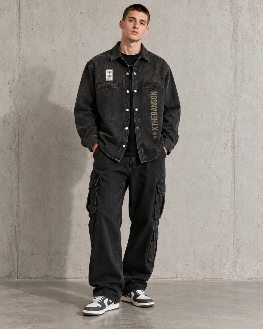 SXB ROOT Vintage Washed Heavyweight Denim Jacket