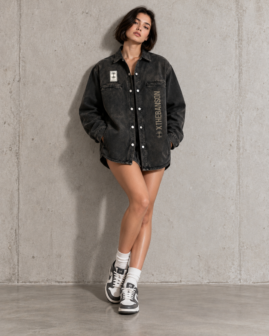 SXB ROOT Vintage Washed Heavyweight Denim Jacket